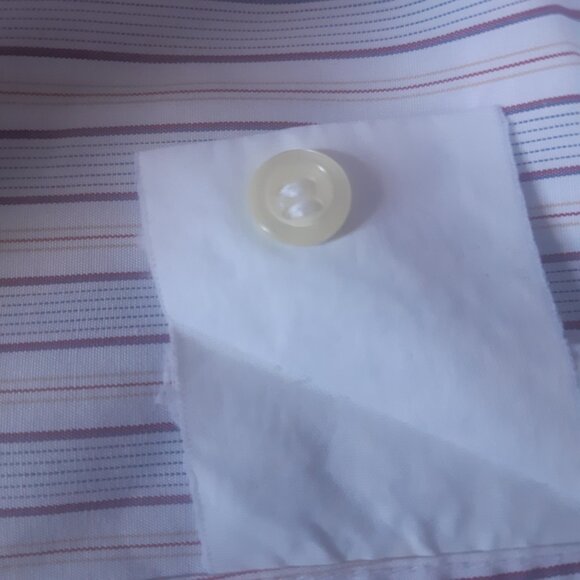 Boss Hugo Boss French Cuff SZ 16 100% Cotton Men's Striped Button Up Shirt - Picture 12 of 16